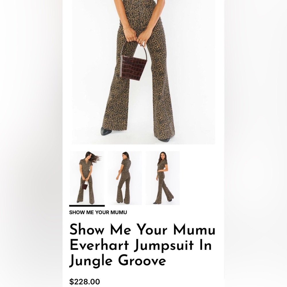 Show Me Your Mumu Leopard jumpsuit